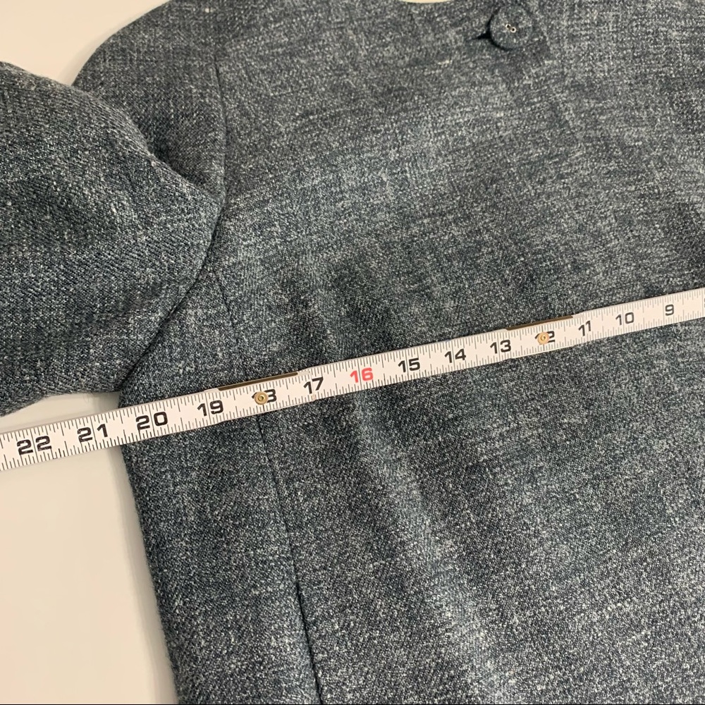 Banana Republic Women’s Gray Wool Hemp Blend Tweed Cropped Swing Jacket Size 14 - Picture 7 of 14